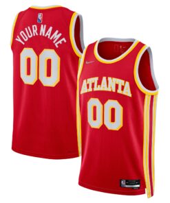 Atlanta Hawks 202122 Diamond Swingman Custom Jersey - Icon Edition - Red