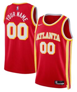 Atlanta Hawks Unisex Swingman Custom Jersey Red - Icon Edition