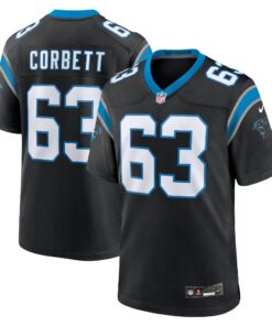 Austin Corbett Carolina Panthers  Team Game Jersey  Black