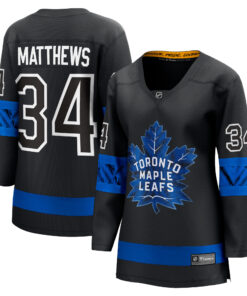 Auston Matthews Toronto Maple Leafs Fanatics Women_s Alternate Premier Breakaway Reversible Player Jersey  Black