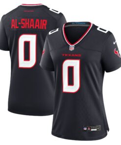 Azeez AlShaair Houston Texans  Women_s Team Game Jersey   Navy