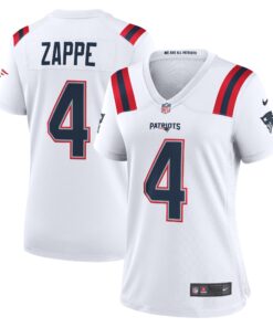 Bailey Zappe New England Patriots  Women_s Game Player Jersey  White