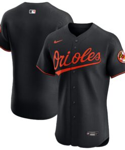 Baltimore OriolesAlternate Vapor Premier Elite Patch Jersey  Black