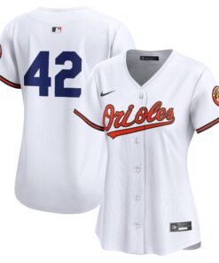 Baltimore OriolesWomen_s 2024 Jackie Robinson Day Home Limited Jerseynbspâ€“ White