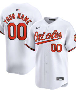 Baltimore OriolesYouth Home Limited Custom Jersey  White