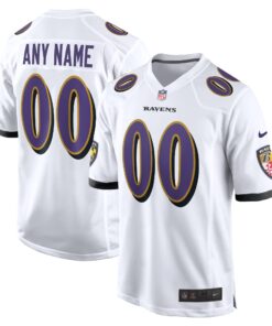Baltimore Ravens  Custom Game Jersey  White