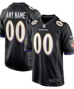 Baltimore Ravens  Youth Game Custom Jersey  Black