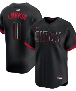 Barry Larkin Cincinnati RedsCity Connect Limited Player Jersey  Black