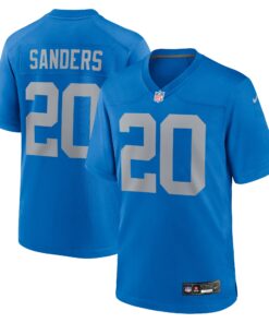 Barry Sanders Detroit Lions  Alternate Game Jersey   Blue