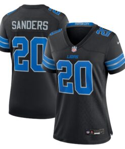 Barry Sanders Detroit Lions  Women_s 2nd Alternate Retired Player Game Jersey  Black