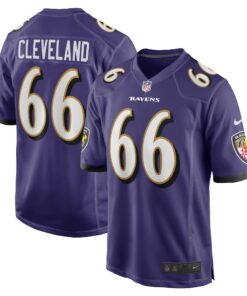 Ben Cleveland Baltimore Ravens  Game Jersey  Purple