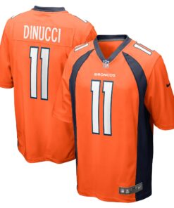 Ben DiNucci Denver Broncos  Team Game Jersey   Orange