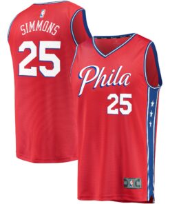 Ben Simmons Philadelphia 76ers Fanatics Youth Fast Break Replica Player Team Jersey - Statement Edition - Red