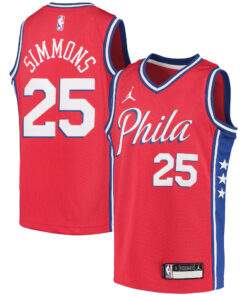Ben Simmons Philadelphia 76ers Jordan Brand Youth 202021 Swingman Player Jersey - Statement Edition - Red
