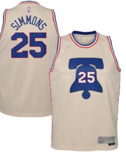 Ben Simmons Philadelphia 76ers Youth 202021 Swingman Player Jersey Cream - Earned Edition