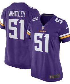 Benton Whitley Minnesota Vikings  Women_s Home Game Player Jersey  Purple