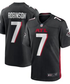 Bijan Robinson Atlanta Falcons  2023 NFL Draft First Round Pick Game Jersey  Black