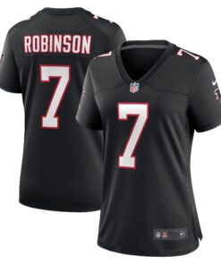Bijan Robinson Atlanta Falcons  Women_s Alternate Game Jersey  Black