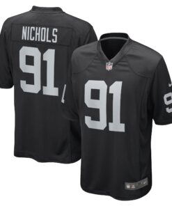 Bilal Nichols Las Vegas Raiders  Game Player Jersey  Black 1