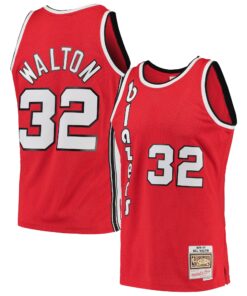Bill Walton Portland Trail Blazers Mitchell &amp Ness 197677 Hardwood Classics Swingman Jersey - Red
