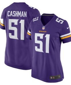 Blake Cashman Minnesota Vikings  Women_s Team Game Jersey   Purple