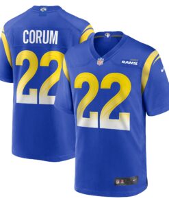 Blake Corum Los Angeles Rams  2024 NFL Draft Game Player Jersey  Royal