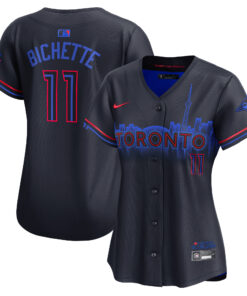 Bo Bichette Toronto Blue JaysWomen_s 2024 City Connect Limited Player Jersey  Navy