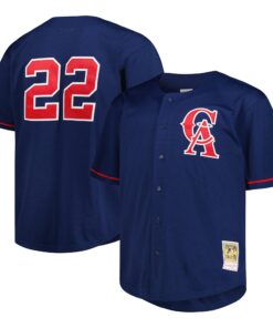 Bo Jackson California Angels Mitchell amp Ness Big amp Tall Cooperstown Collection Batting Practice Replica Jersey  Navy