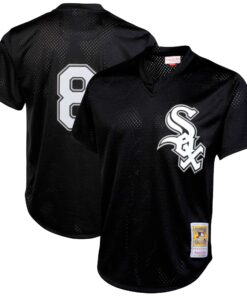 Bo Jackson Chicago White Sox Mitchell amp Ness Cooperstown Collection Big amp Tall Mesh Batting Practice Jersey  Black