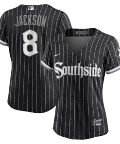 Bo Jackson Chicago White SoxWomen_s City Connect Replica Player Jersey  Black