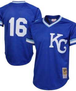 Bo Jackson Kansas City Royals Mitchell amp Ness 1989 Authentic Cooperstown Collection Batting Mesh Practice Jersey  Royal