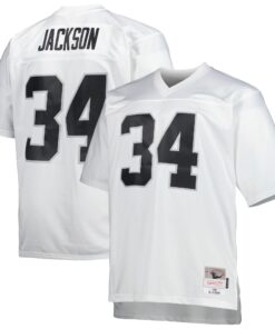 Bo Jackson Las Vegas Raiders Mitchell amp Ness Big amp Tall 1988 Retired Player Replica Jersey  White