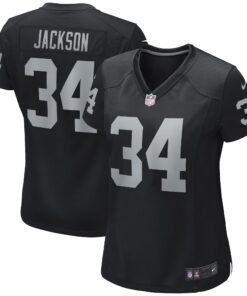 Bo Jackson Las Vegas Raiders  Women_s Game Retired Player Jersey  Black
