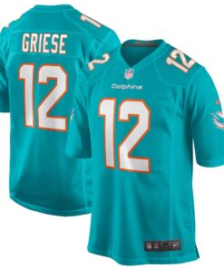 Bob Griese Miami Dolphins  Game Retired Player Jersey  Aqua