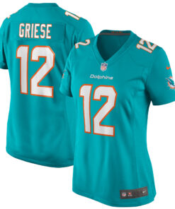 Bob Griese Miami Dolphins  Women_s Game Retired Player Jersey  Aqua