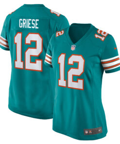 Bob Griese Miami Dolphins  Women_s Retired Player Jersey  Aqua