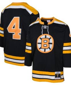 Bobby Orr Boston Bruins Mitchell amp Ness Youth 1971 Blue Line Player Jersey  Black