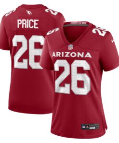 Bobby Price Arizona Cardinals  Women_s Team Game Jersey   Cardinal