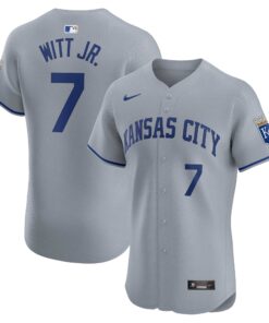 Bobby Witt Jr. Kansas City RoyalsRoad Elite Player Jersey  Gray