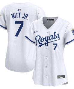 Bobby Witt Jr. Kansas City RoyalsWomen_s Home Limited Player Jersey  White