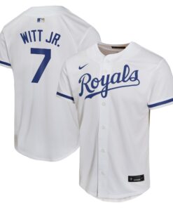 Bobby Witt Jr. Kansas City RoyalsYouth Home Game Player Jersey  White