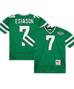 Boomer Esiason New York Jets Mitchell amp Ness 1993 Authentic Throwback Retired Player Pocket Jersey  Kelly Green