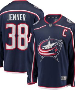Boone Jenner Columbus Blue Jackets Home Captain Patch Breakaway Player Jersey  Navy