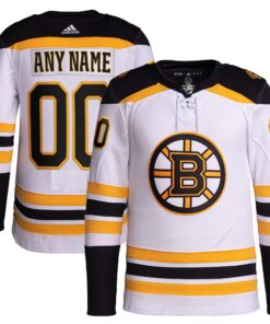  Boston Bruins  Away  Primegreen Authentic Custom Jersey  White