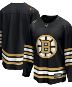  Boston Bruins Fanatics 100th Anniversary Premier Breakaway Jersey  Black