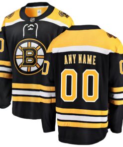 Boston Bruins Fanatics Home Breakaway Custom Jersey  Black