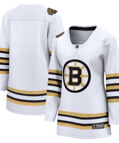  Boston Bruins Fanatics Women_s 100th Anniversary Premier Breakaway Jersey  White