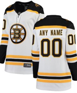Boston Bruins Fanatics Women_s Away Breakaway Custom Jersey  White