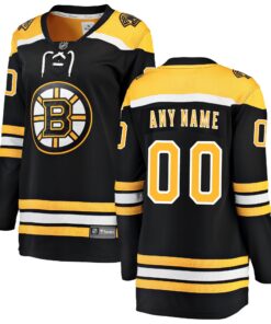 Boston Bruins Fanatics Women_s Home Breakaway Custom Jersey  Black