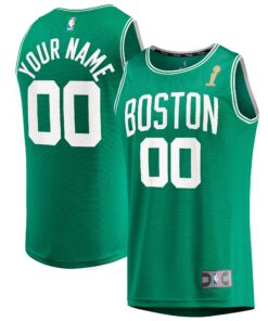  Boston Celtics Fanatics 2024 NBA Finals Champions Custom Fast Break Jersey - Kelly Green - Icon Edition